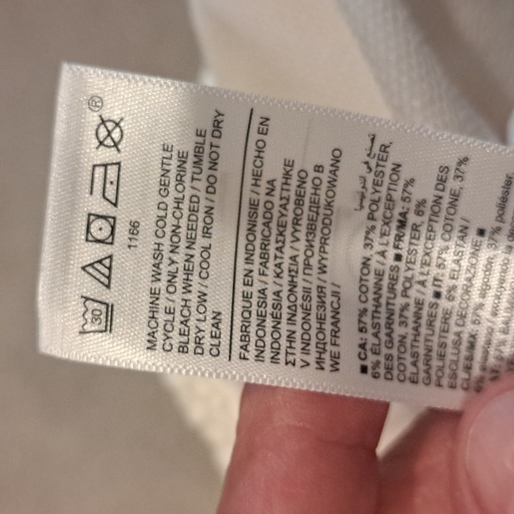 Athleta Cream Color Elastic Waist Wide Legged Cargo Sweat Pants - Picture 8 of 9